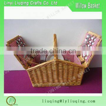 Wicker picnic baskets folding handles wicker material