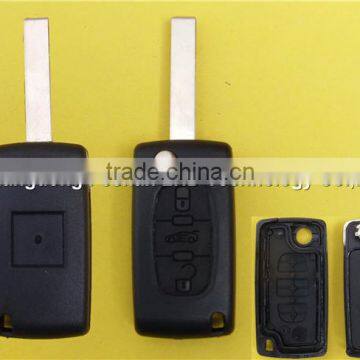 Wholesale 3 Button 407 Flip Car Remote Key Fob Blank Case Ce0523 Peugeot Key