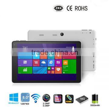 Bluetooth Wifi 7 8 Inch Windows Tablet PC Windows Win10 Android 5.1Dual OS