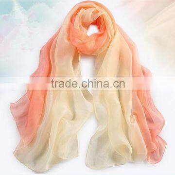 100% Silk Scarf for Women With GradientRamp photo-2
