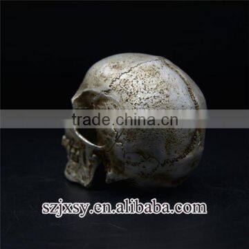 Decorative 9 cm Resin Silver Human Skull