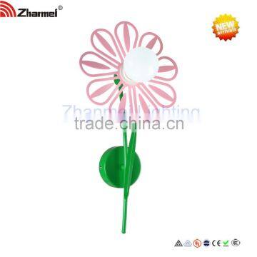 Modern pink Green flower Kids Wall Lamp