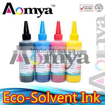 Aomya high quality Eco Solvent Ink for Vinyl Flex Banner Printer without odour use for DX5 print head