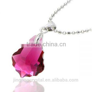 colorful leaf shape ornament pendants crystal beads