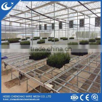 agro metal greenhouse aluminum alloy rolling fixed bench seedbed