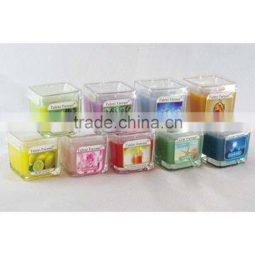 scented colored glass candle 52mmD x52mmH