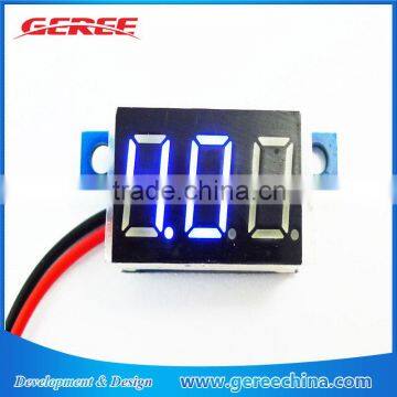 Small Digital dc Voltmeter 3.3-30V Blue LED