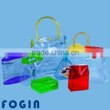 Printing promotional PVC carry bag with handle for shopping