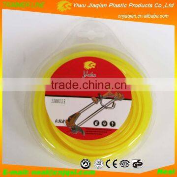 Garden Products 3.0X0.5LB Round Shape Light yellow Colored Grass Monofilament Line Nylon Grass Trimmer Line
