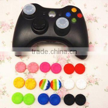 Rainbow color silicone thumbsticks grips for xbox 360 controller thumb stick caps