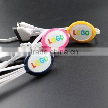 for iPhone for Samsung for Huawei for Nokia 4in1 Charging Cable Can Show Logo