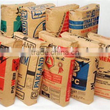 Recyclable brown kraft paper cement bags 25kgs 50kgs