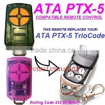 433,92 MHZ replacement remote Rolling code Compatible with ATA PTX-5 Triocode