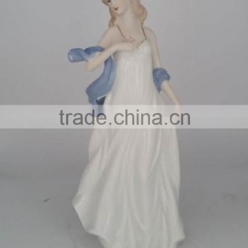 high quality ceramic white lady figurine for office decoration                        
                                                Quality Choice