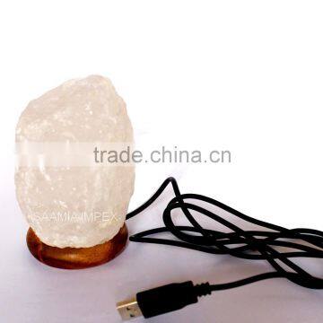 Amazing White USB Salt Lamp Natural