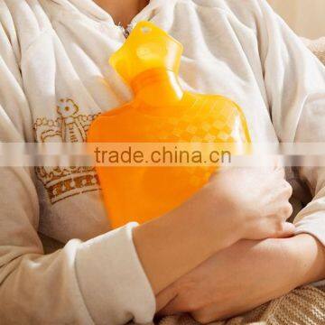 High quality baby PVC warm water bottle classic orange anti-scald safe