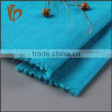 soft hand feel double layer natural cotton linen fabric wholesale for scarf