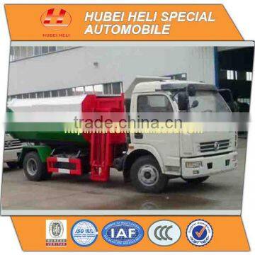 DONGFENG 4x2 6CBM hydraulic lifting garbage truck 120hp hot sale for export side loader