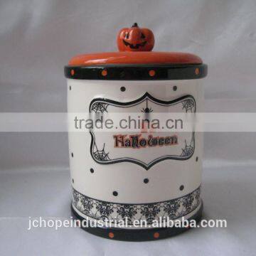 happy halloween ceramic cookie jar
