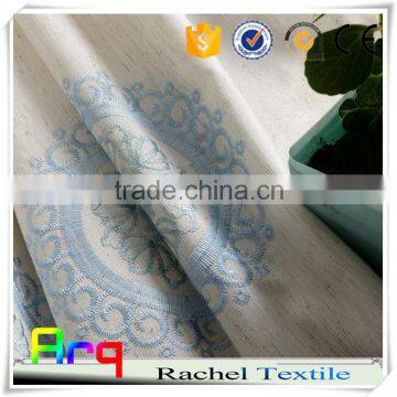 Indian Embroidered Flower Embroidery Black and White Curtain Fabric- Star Hotel Curtain Match Cushion photo-3