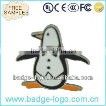 penguin shaped custom metal golf hat clip