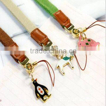 High quality cheap leather and metal keychain promotion