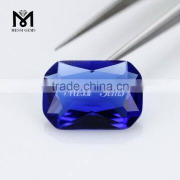 Wuzhou Factory Direct Sale Octagon 10x14 Sapphire Glass Gems