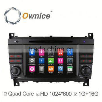 Ownice quad core android 4.4 Car video player for MB E Class W203 W209 built in wifi and 3G network