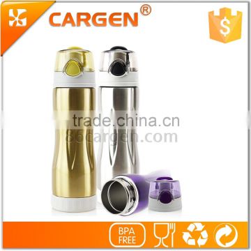 Flip lid stainless steel insulated vacuum water bottle