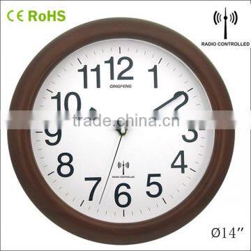 14 inch redio controlled clock popular wall clock