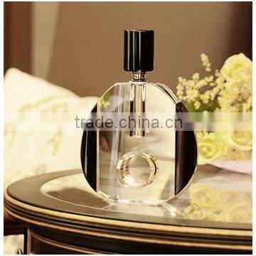 Factory Fashion clear Empty crystal perfume bottle