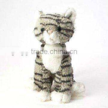 30cm lovely and soft plush stuffed grey sitting cat