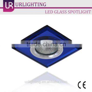 blue glass surface decoration lighting led ceiling light for mr16