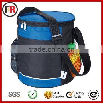 Cheap round cooler bag with many pocket