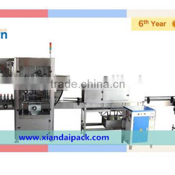 Hot heat shrink sleeve bottle label machine