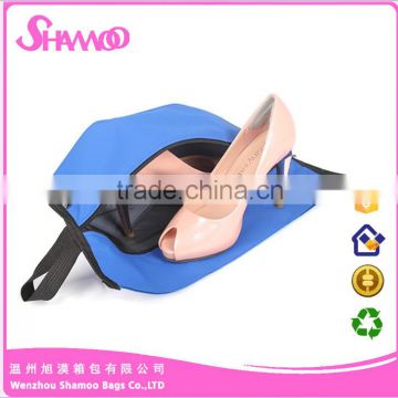 Customized Printed Polyester zip Shoe Bag