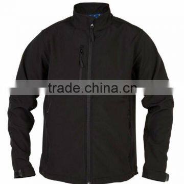 2014 softshell mens plain black jacket