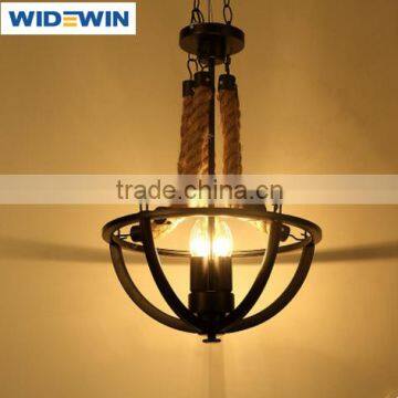 American Country Style Metal Hemp Rope Chandelier