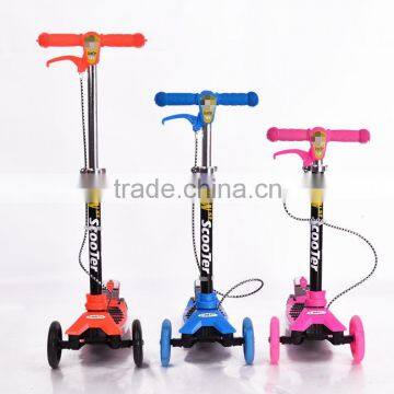 Portable kids kick scooter 3 PU wheels