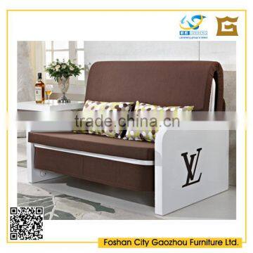 Modern design wooden fabric 2 seater sofa bed fold out sofa bed