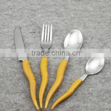 stainless steel cutlery with plastic handle