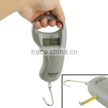 2015 New 45kg/10g Portable Digital Crane Hook Hanging Luggage Scale W/One-Meter Tape