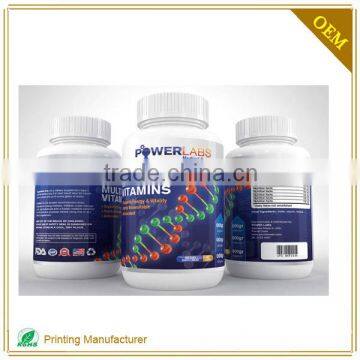 Custom Adhesive Labels For Medicine Plastic Bottles In China