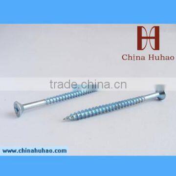 customized white /yellow zinc plated chipboard screw