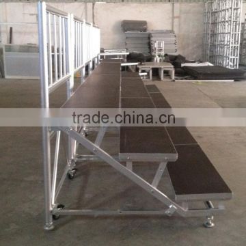 Customized 6061-T6 folding three layers aluminum Plywood Platform stage for group photo taken