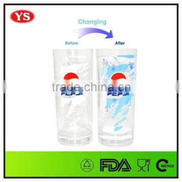 300 ml hot water changing tall glass cup