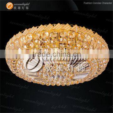 crystal golden ceiling lighting Big round golden chandelier crystal ball assemble ceiling for meeting room/hotel hall OW602