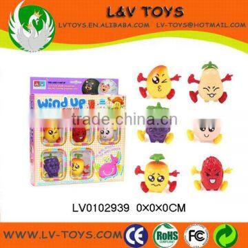 Funny wind up fruit plastic toy for kids