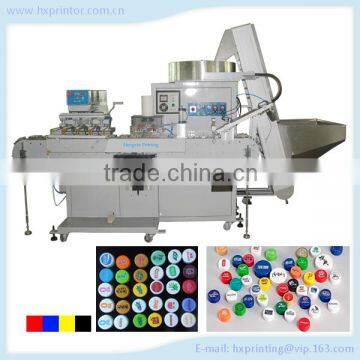 4 color automatic bottle /wine caps pad printer