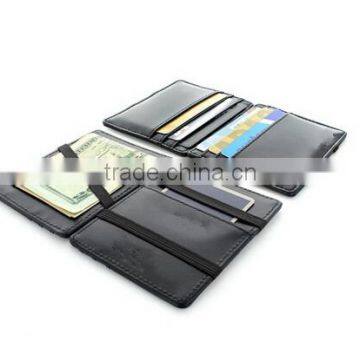 Boshiho real leather wallet magic card holder